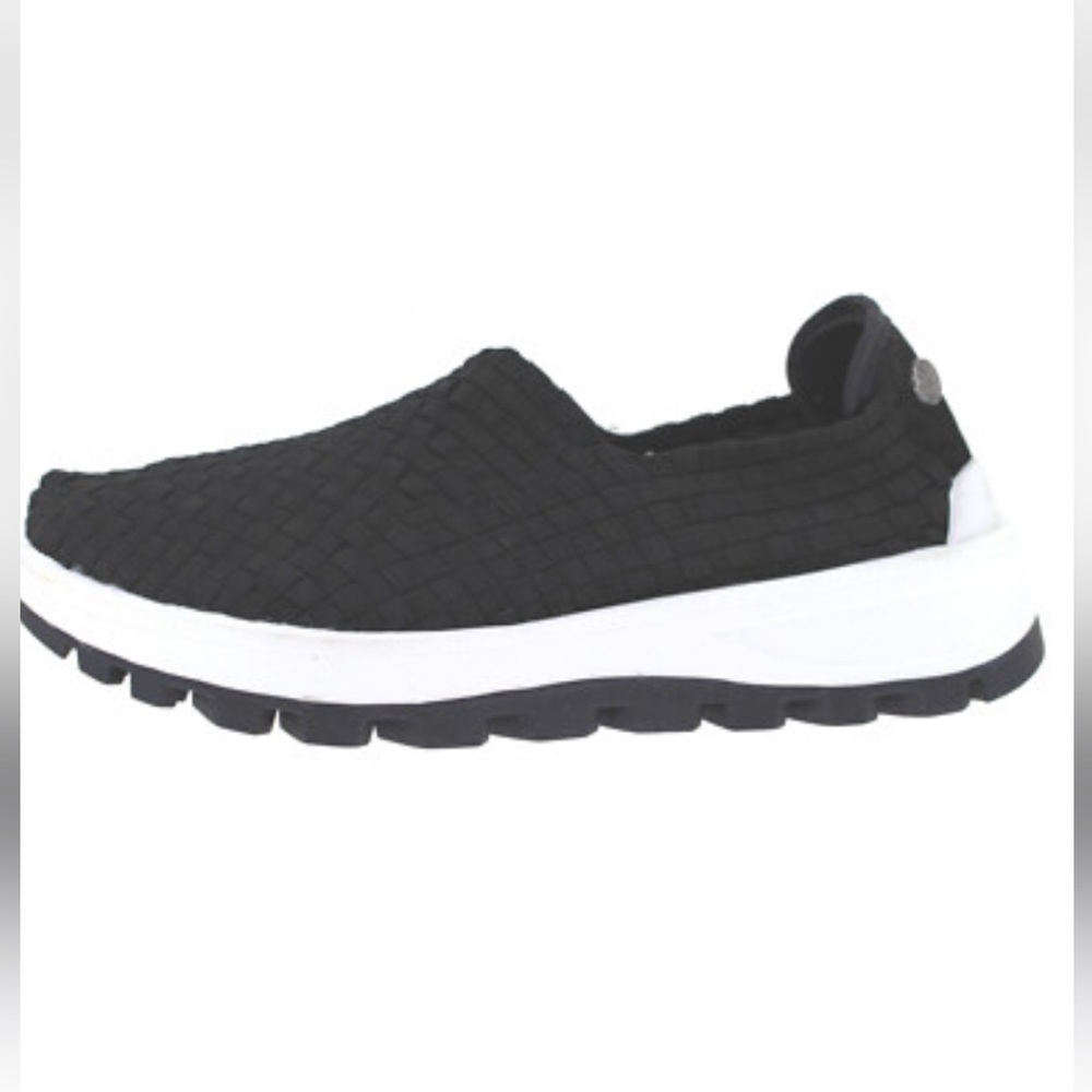 bernie mev. Women’s Hype Gem Black Woven Slip-On Shoes New with Bag